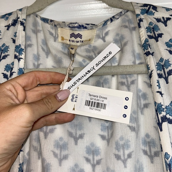 Blue & white patterned maxi dress - Picture 6 of 8